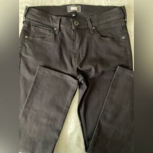 PAIGE Black Straight Leg Jeans